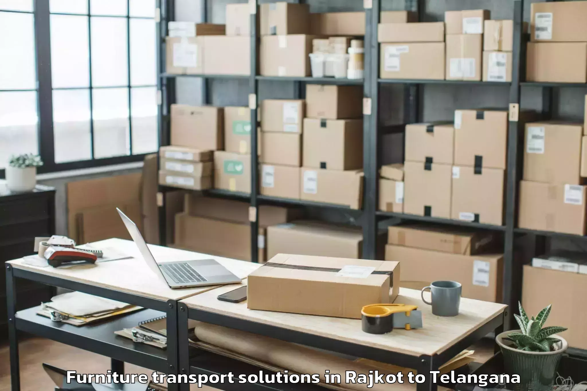 Book Rajkot to Jammikunta Furniture Transport Solutions Online